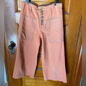 ASOS high waist wide leg denim culotte pants size US30